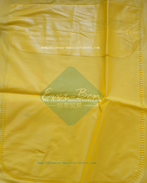 Children yellow rain slicker pocket